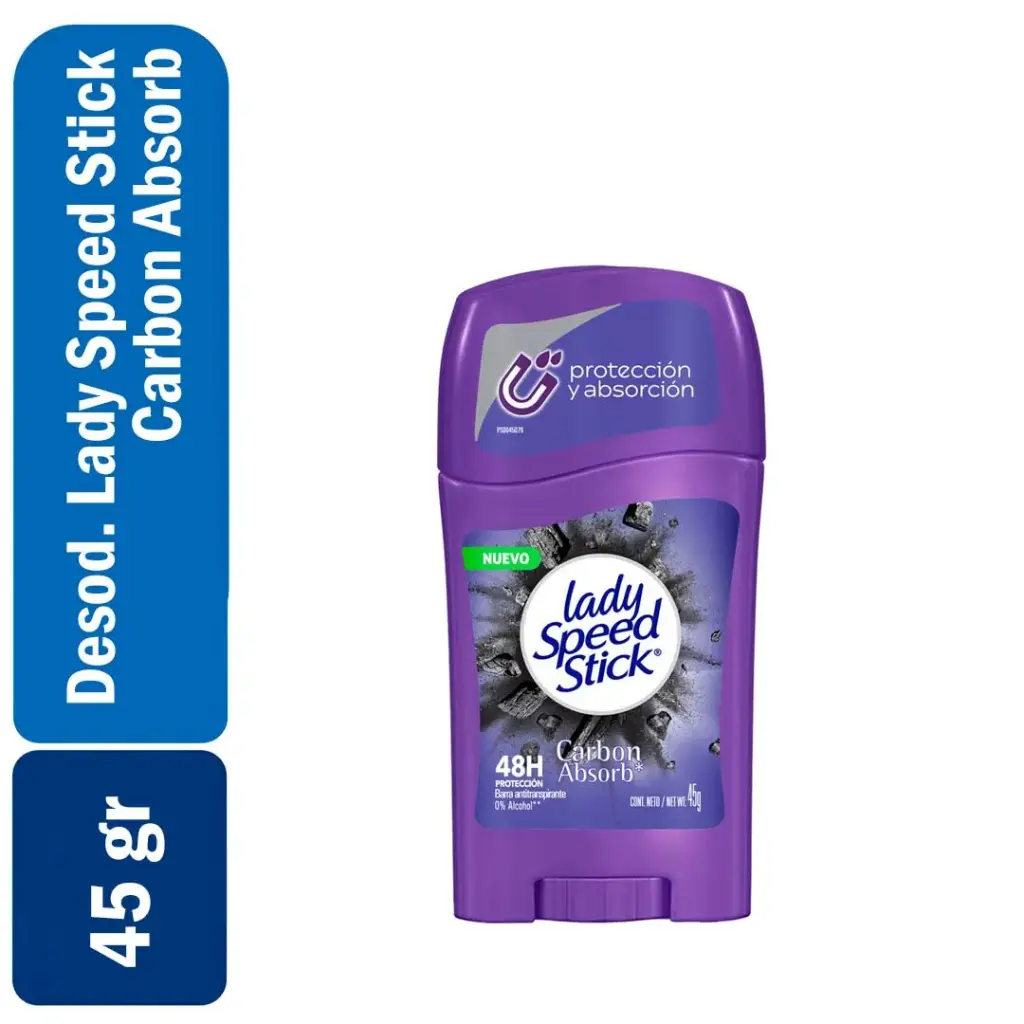 Desodorante Lady Speed Stick Carbon Absorb 45gr (DUN 8593)