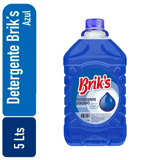 [7804932110102] Detergente bidon Briks Azul 5 Lts