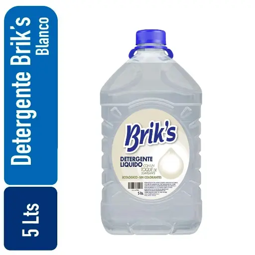 [7806935004587] Detergente bidon Briks Blanco 5 Lts