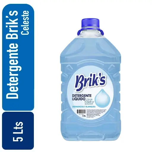 [7809886548759] Detergente bidon Briks Celeste 5 Lts