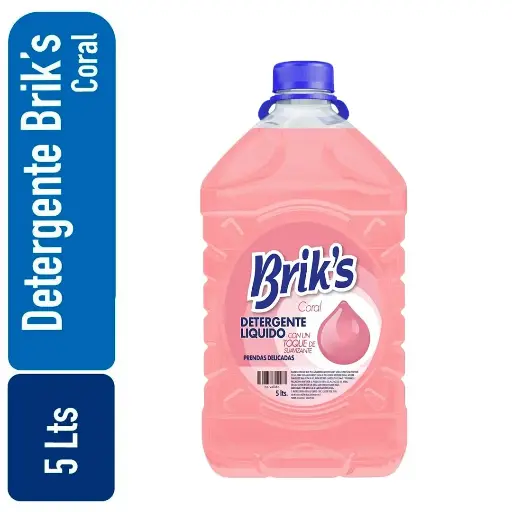 [7809232584738] Detergente bidon Briks Coral 5 Lts