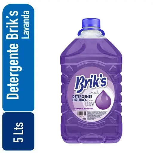 [7800988598758] Detergente bidon Briks Lavanda 5 Lts