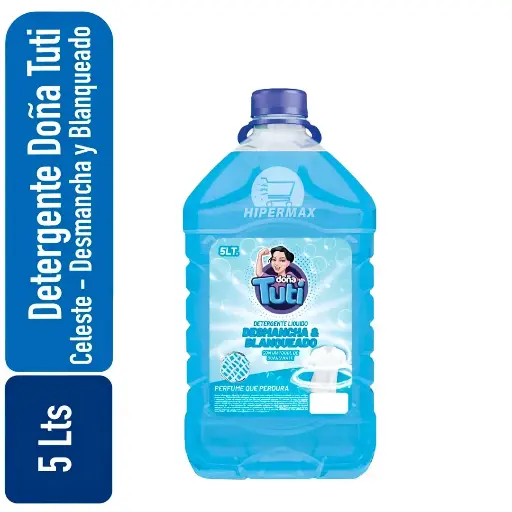 [0793969910311] Detergente bidon Doña Tuti Celeste (Desmancha & B) 5 Lts