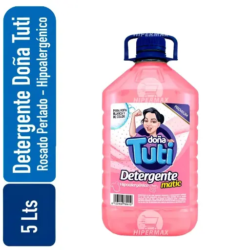 [7800988247854] Detergente bidon Doña Tuti Rosado 5 Lts