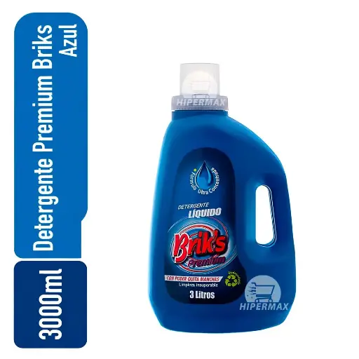 [7804932999189] Detergente Premium Briks Azul 3 Lts