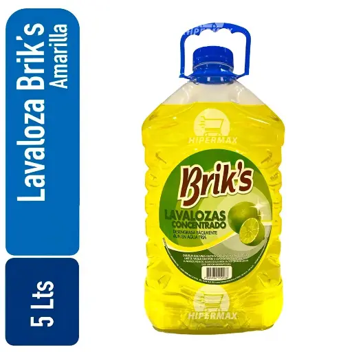 [7804932110188] Lavaloza bidón Briks Amarilla 5 Lts