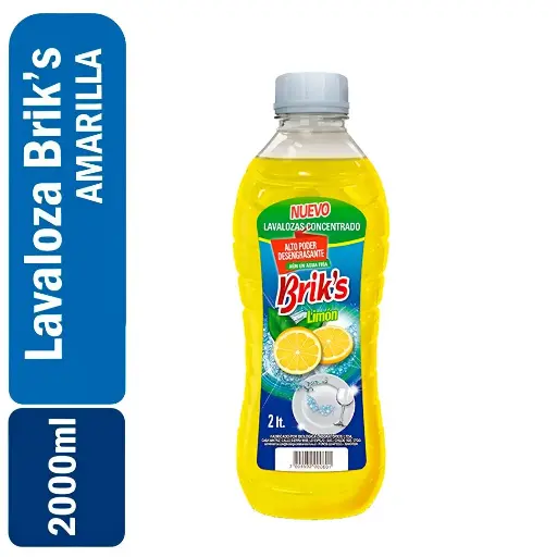 [7804932000602] Lavaloza botella Briks Amarilla 2 Lts