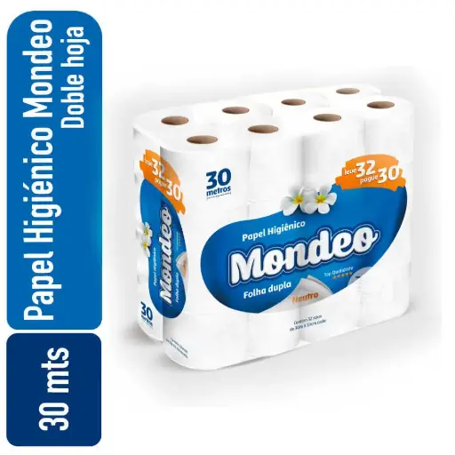 [7899853804575] Papel Higienico Mondeo 30mts (Pack 32)
