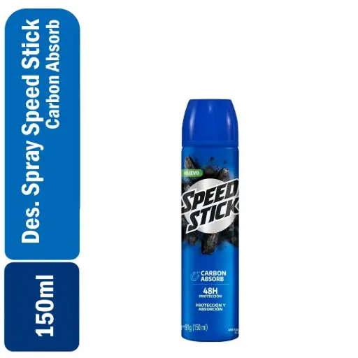 [7509546688206] Desodorante Spray Speed Stick Carbon Absorb 150ml (DUN 8203)