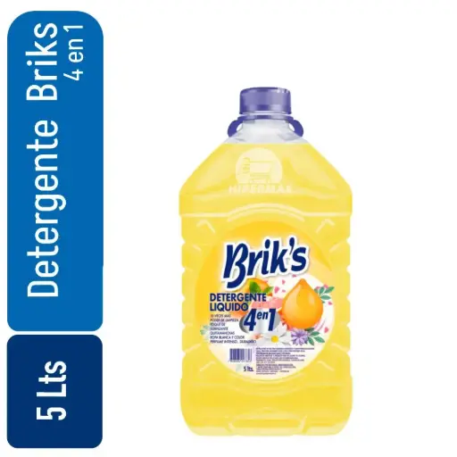 [7800988874531] Detergente bidon Briks [4 en 1] 5 Lts